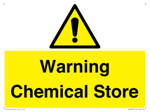 Warning Chemical Store